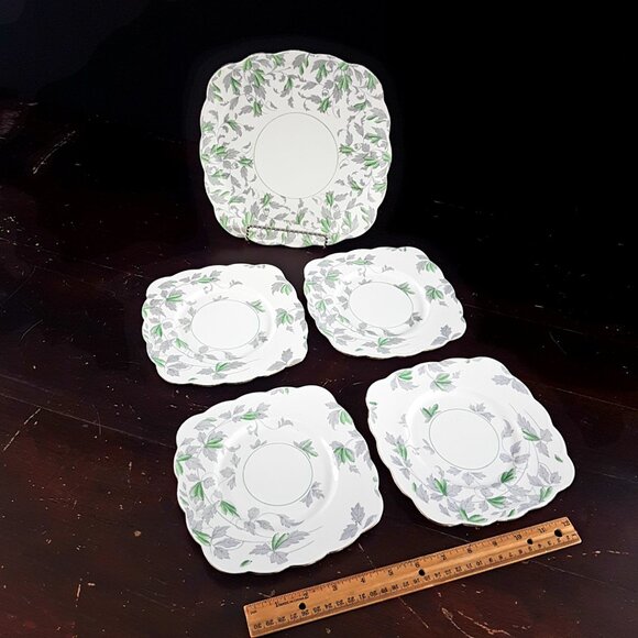 5-Piece English Bone China Serving Set by Royal Grafton - 1940s Afternoon Tea - Picture 7 of 10